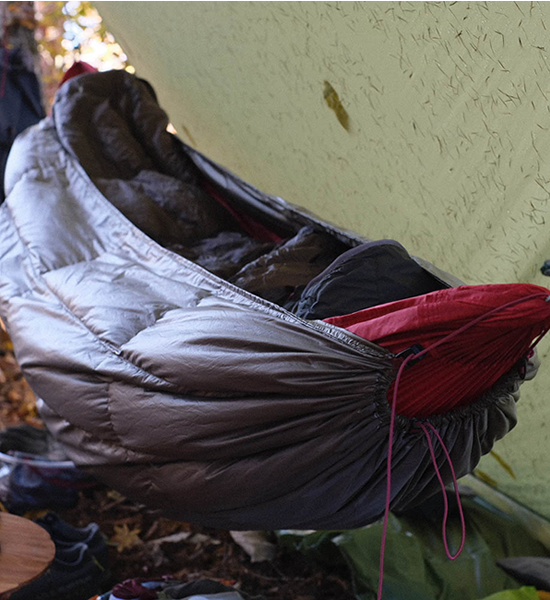 【凌 しのぎ】AXESQUIN ハンモックアンダーキルト 120 "センザイチャ"