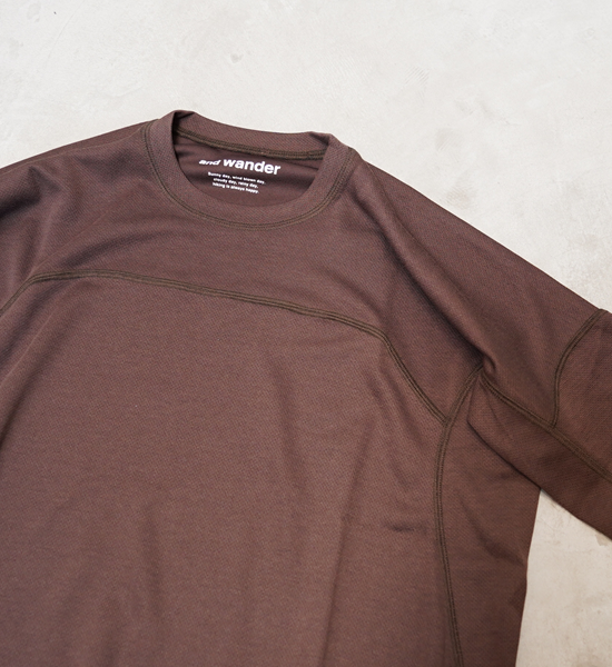 【and wander】アンドワンダー women's power dry jersey LS T "3Color"