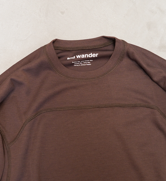 【and wander】アンドワンダー women's power dry jersey LS T "3Color"