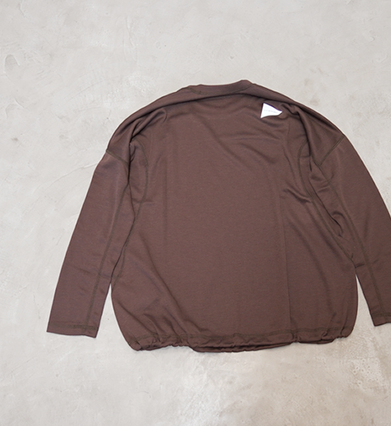 【and wander】アンドワンダー women's power dry jersey LS T "3Color"