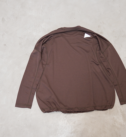 【and wander】アンドワンダー women's power dry jersey LS T "3Color"