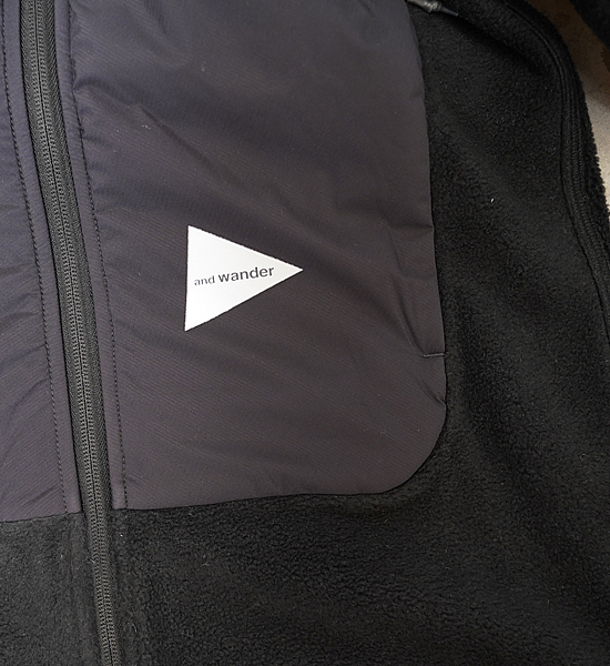 【and wander】アンドワンダー women's top fleece jacket "3Color"