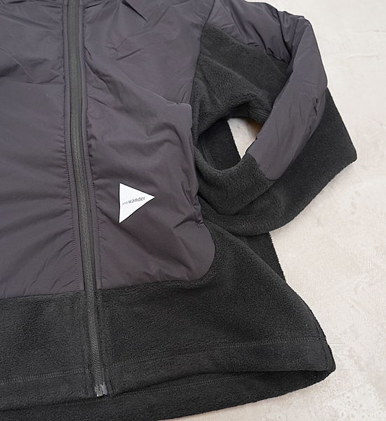 【and wander】アンドワンダー women's top fleece jacket "3Color"