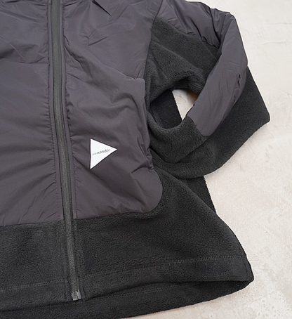 【and wander】アンドワンダー women's top fleece jacket "3Color"