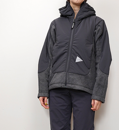 【and wander】アンドワンダー women's top fleece jacket "3Color"