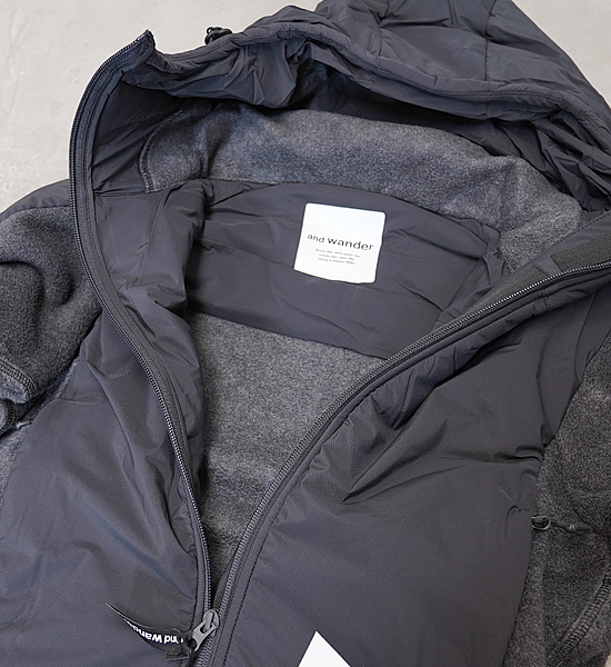 【and wander】アンドワンダー women's top fleece jacket "3Color"