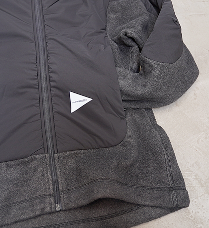 【and wander】アンドワンダー women's top fleece jacket "3Color"