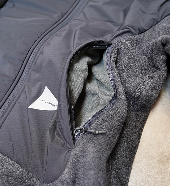 【and wander】アンドワンダー women's top fleece jacket "3Color"