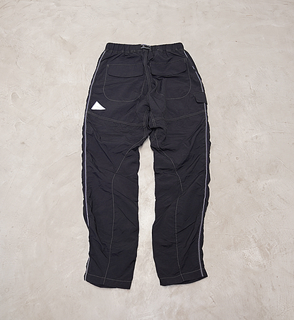 【and wander】アンドワンダー men's Ny taffeta hiker pants "Black"