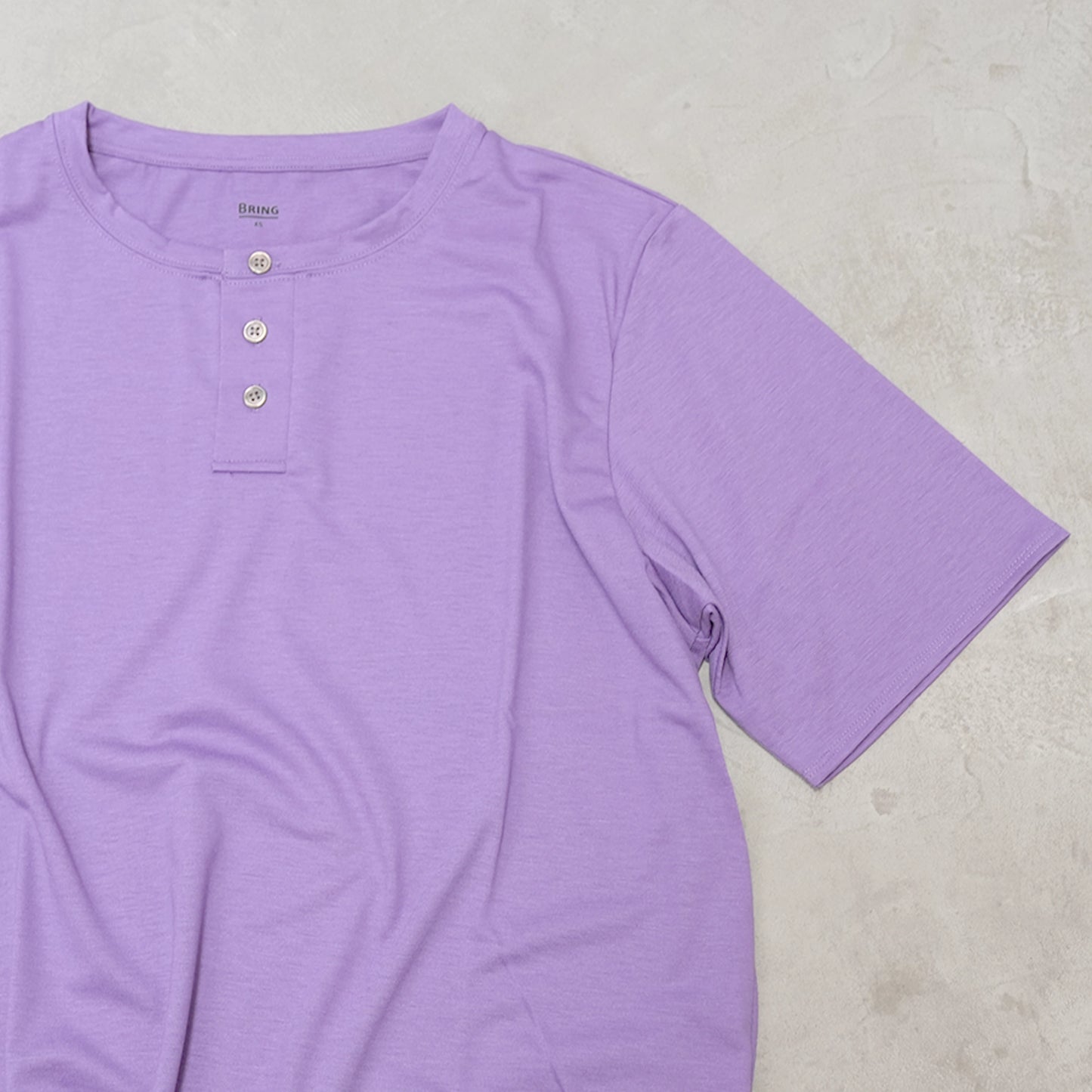 【BRING】ブリング unisex WUNDERWEAR Henry Neck T-shirt "3Color" ※ネコポス可