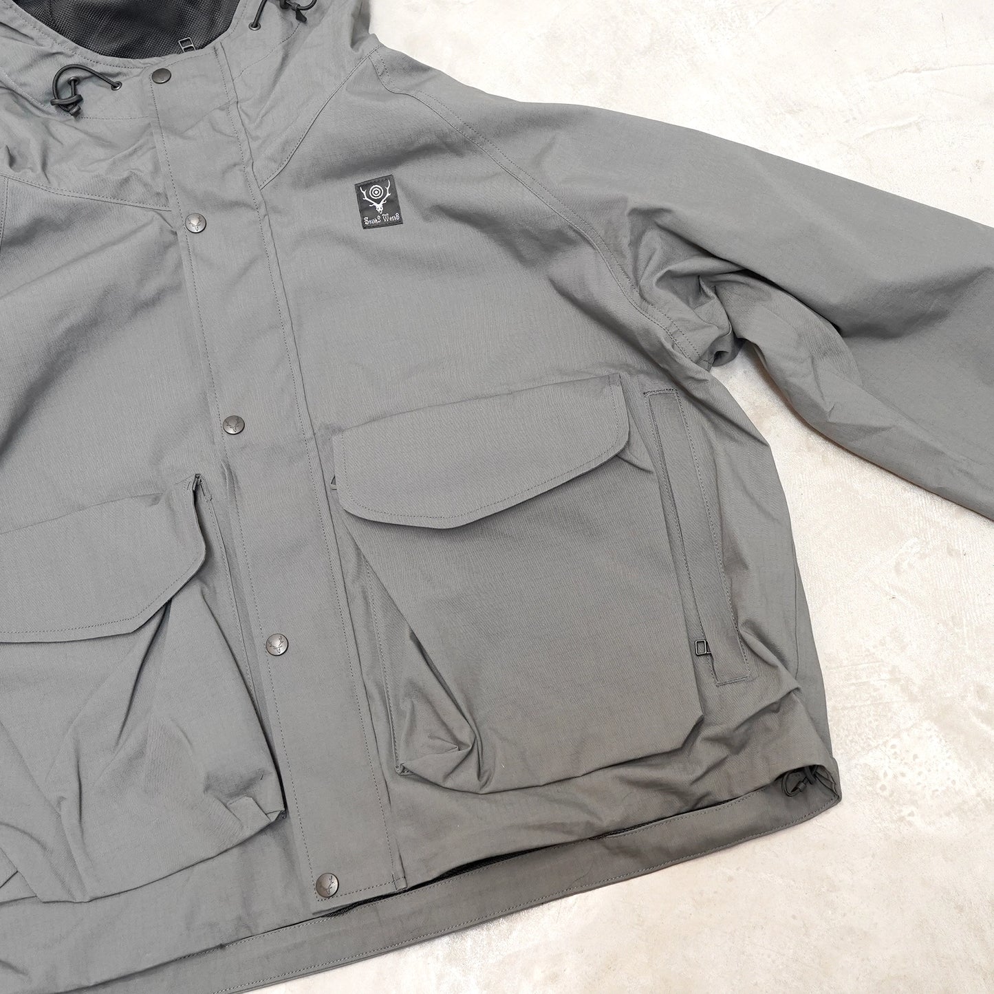 【South2 West8】サウスツーウエストエイト men's River Trek Utility Jacket-C/MO Ripstop "Gray"