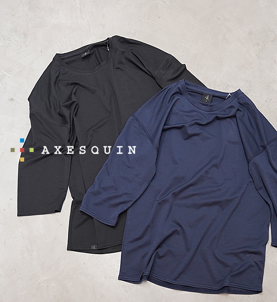 【凌 しのぎ】AXESQUIN unisex ウロコシャツ 七分袖 "2Color"