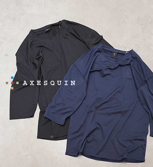 【凌 しのぎ】AXESQUIN unisex ウロコシャツ 七分袖 "2Color"
