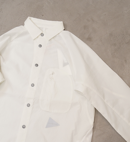 【and wander】アンドワンダー women's fleece base LS shirt "2Color"