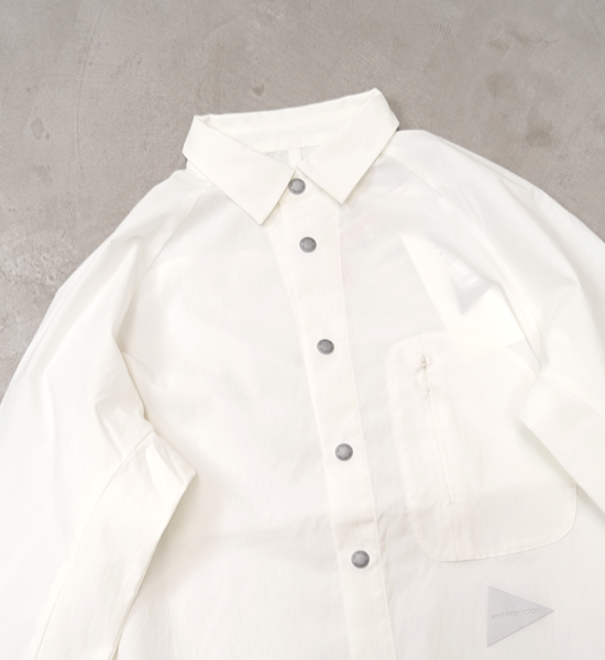 【and wander】アンドワンダー women's fleece base LS shirt "2Color"