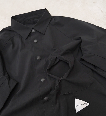 【and wander】アンドワンダー women's fleece base LS shirt "2Color"