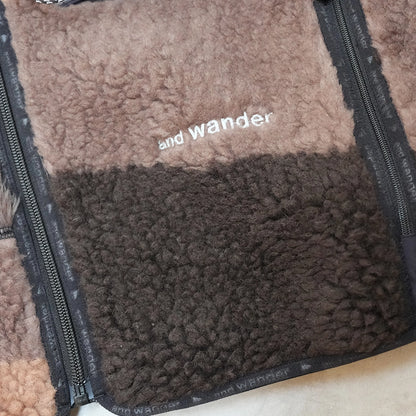 【and wander】アンドワンダー women's Mix boa jacket "2Color"