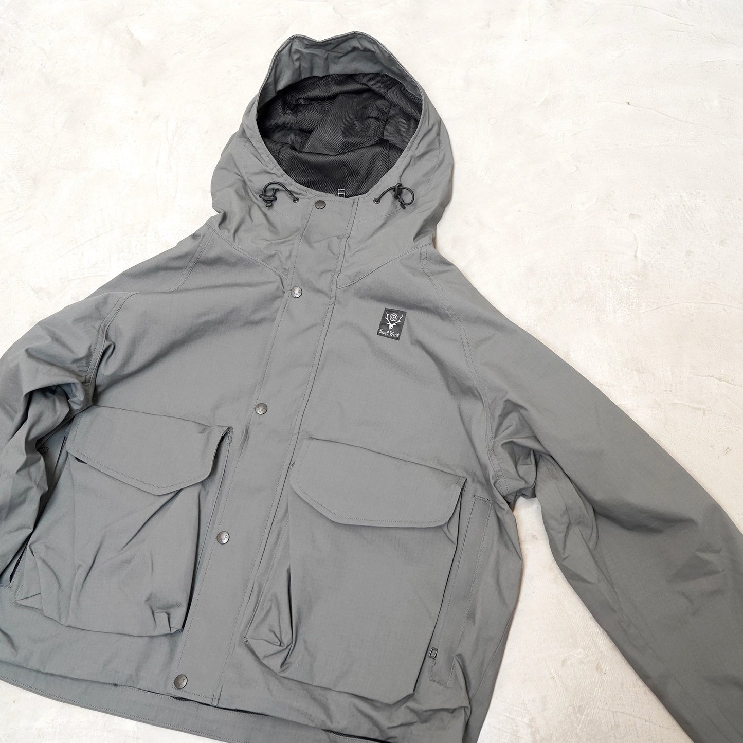 【South2 West8】サウスツーウエストエイト men's River Trek Utility Jacket-C/MO Ripstop "Gray"