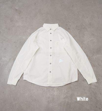 【and wander】アンドワンダー women's fleece base LS shirt "2Color"