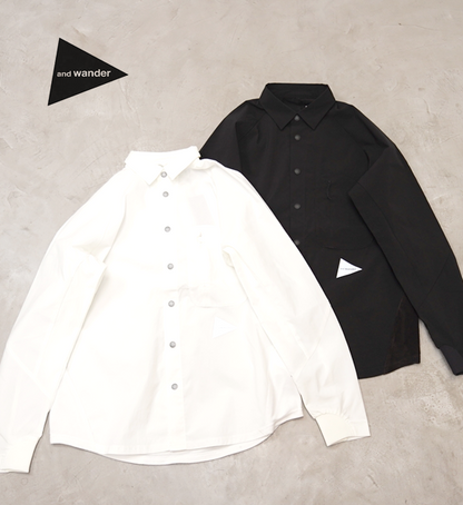 【and wander】アンドワンダー women's fleece base LS shirt "2Color"