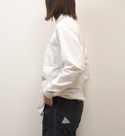 【and wander】アンドワンダー women's fleece base LS shirt "2Color"