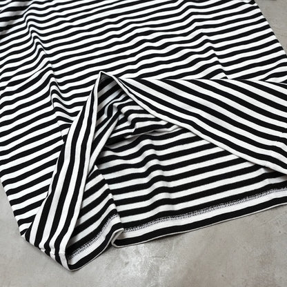 【nanamica】ナナミカ women's COOLMAX Stripe Jersey Tee "BlackxWhite" ※ネコポス可