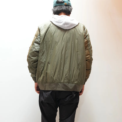 【TAION】タイオン unisex Japan Special Reversible MA-1 Down Jacket "Crzy Olive×Black"