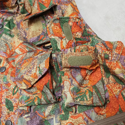 【South2 West8】サウスツーウエストエイト men's Multi-Pocket	Zipped Padding Vest-Cotton Ripstop/Printed "EZO	Forest"