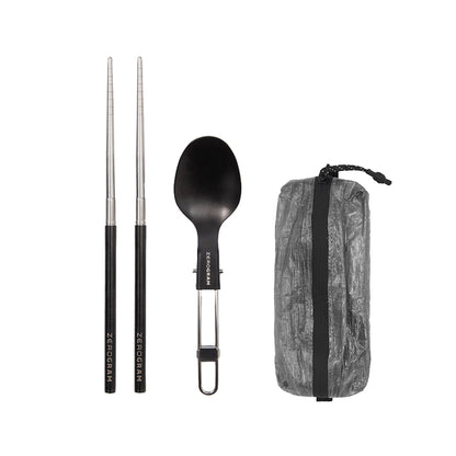 【ZEROGRAM】ゼログラム Bistro Cutlery Set with DCF "Black" ※ネコポス可