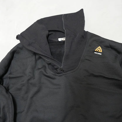 【ACLIMA】アクリマ men's Hotwool Polo Zip "Jet Black"