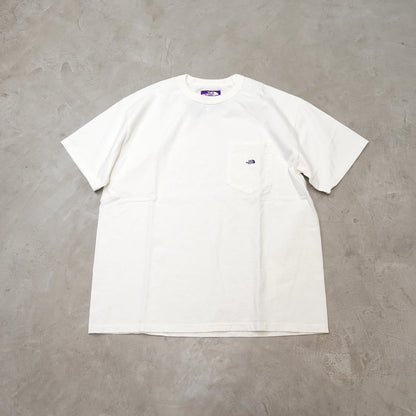 【THE NORTH FACE Purple Label】ノースフェイスパープルレーベル  men's 7oz Pocket Tee "Off White×Purple" ※ネコポス可