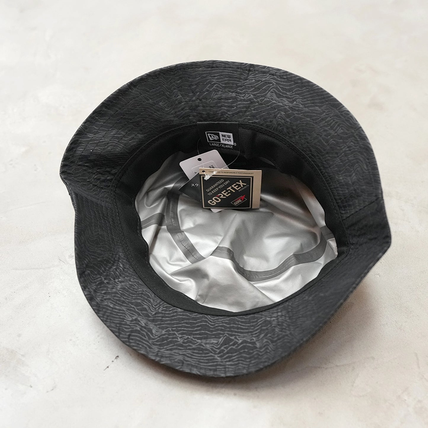 【NEW ERA OUTDOOR】ニューエラアウトドア Bucket01 GORE-TEX 2L Topographic surface "Black"