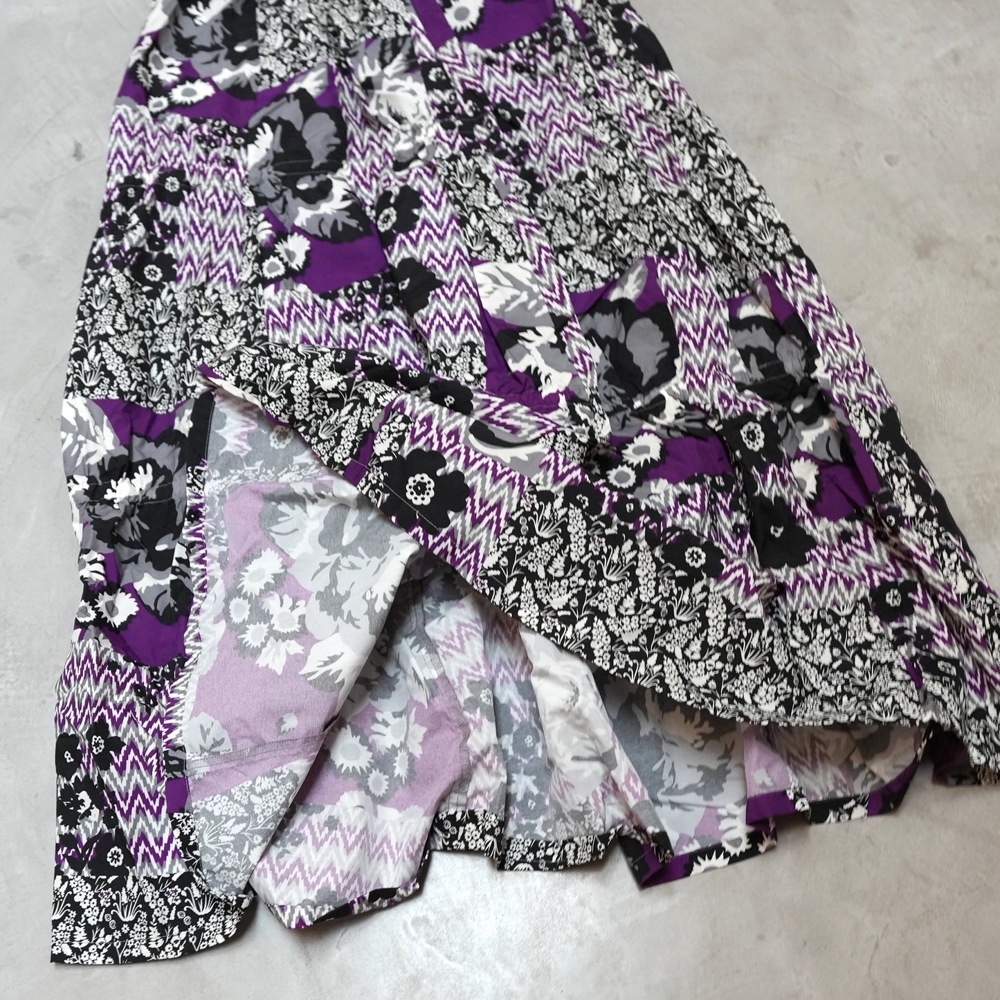 【THE NORTH FACE Purple Label】ノースフェイスパープルレーベル women's Flower Printed Field Tiered Skirt "Floral Patchwork"