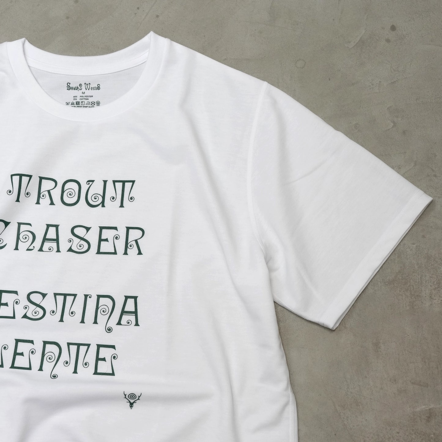 【South2 West8】サウスツーウエストエイト men's S/S Crew Neck Tee - FESTINA LENTE "White"