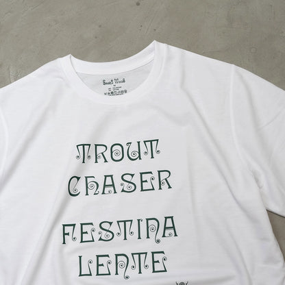 【South2 West8】サウスツーウエストエイト men's S/S Crew Neck Tee - FESTINA LENTE "White"
