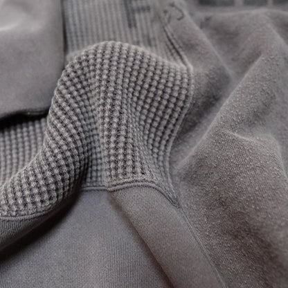 【THE NORTH FACE Purple Label】ノースフェイスパープルレーベル  men's Field Patchworked Crewneck Sweatshirt "Asphalt Gray"