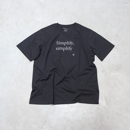 【South2 West8】サウスツーウエストエイト men's S/S Crew Neck Tee-Simplify, simplify "Black"