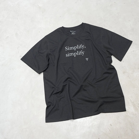 【South2 West8】サウスツーウエストエイト men's S/S Crew Neck Tee-Simplify, simplify "Black"