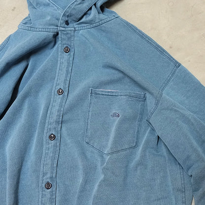 【THE NORTH FACE Purple Label】ノースフェイスパープルレーベル  men's Mountain Hooded Shirt "Indigo Bleach"