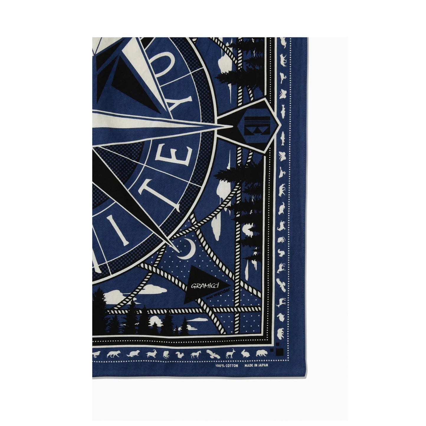 【and wander】アンドワンダー GRAMICCI×and wander yosemite graphic bandana "2Color" ※ネコポス可