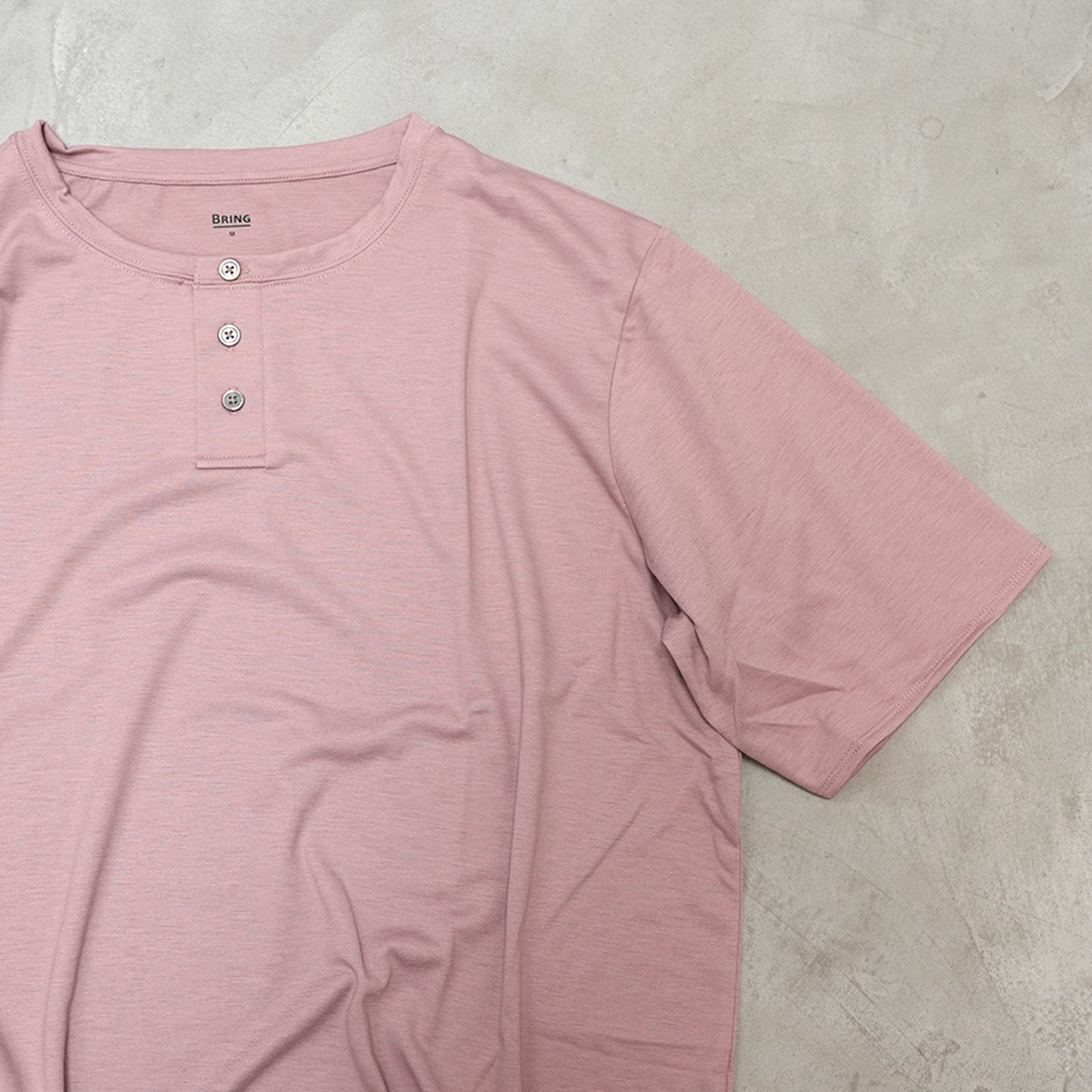 【BRING】ブリング unisex WUNDERWEAR Henry Neck T-shirt "3Color" ※ネコポス可