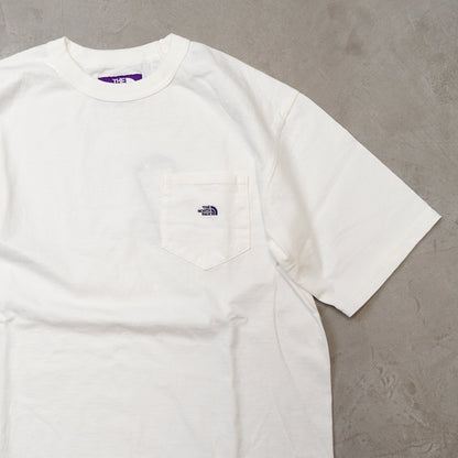 【THE NORTH FACE Purple Label】ノースフェイスパープルレーベル  men's 7oz Pocket Tee "Off White×Purple" ※ネコポス可