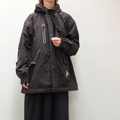 【and wander】アンドワンダー women's Fishtail Octa Coat "Black"
