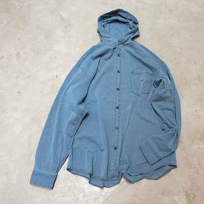 【THE NORTH FACE Purple Label】ノースフェイスパープルレーベル  men's Mountain Hooded Shirt "Indigo Bleach"