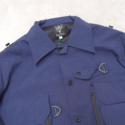【South2 West8】サウスツーウエストエイト men's Tenkara Trout Shirt-Nylon Poplin "Navy"