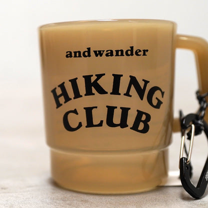【and wander】アンドワンダー hiking club PP mug "Beige"