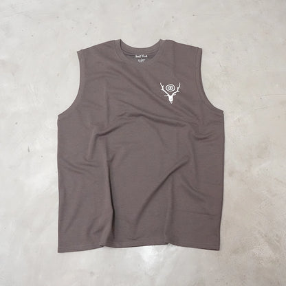 【South2 West8】サウスツーウエストエイト men's Sleeveless Crew Neck Tee - Skull & Target "3Color"
