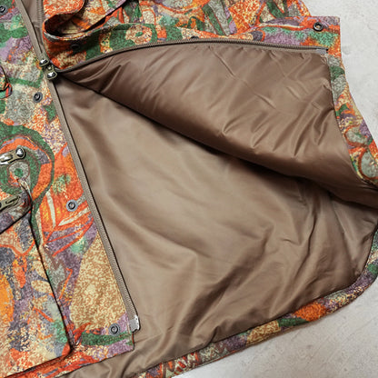 【South2 West8】サウスツーウエストエイト men's Multi-Pocket	Zipped Padding Vest-Cotton Ripstop/Printed "EZO	Forest"