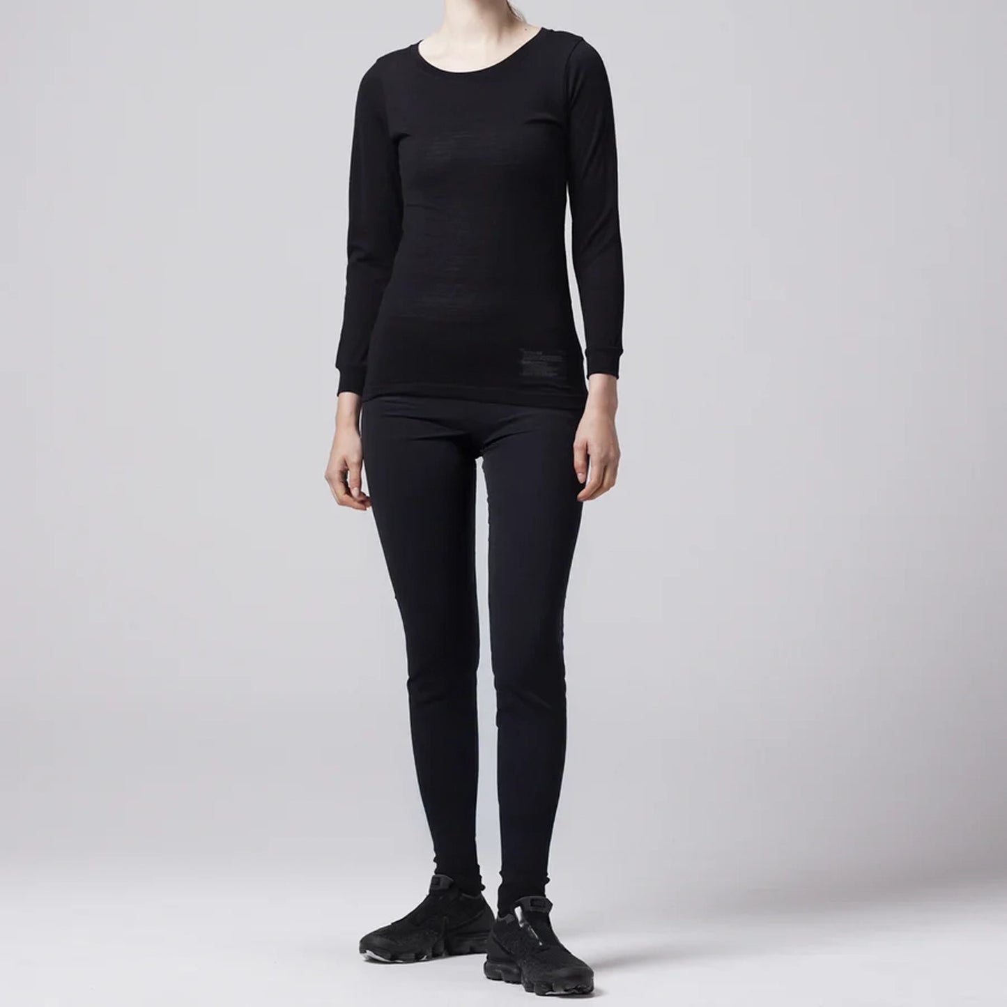 【TAION】タイオン women's Merino Wool Under Wear Long Leggings "Black" ※ネコポス可