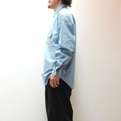 【nanamica】ナナミカ men's Regular Collar Chambray Shirt "Light Indigo"
